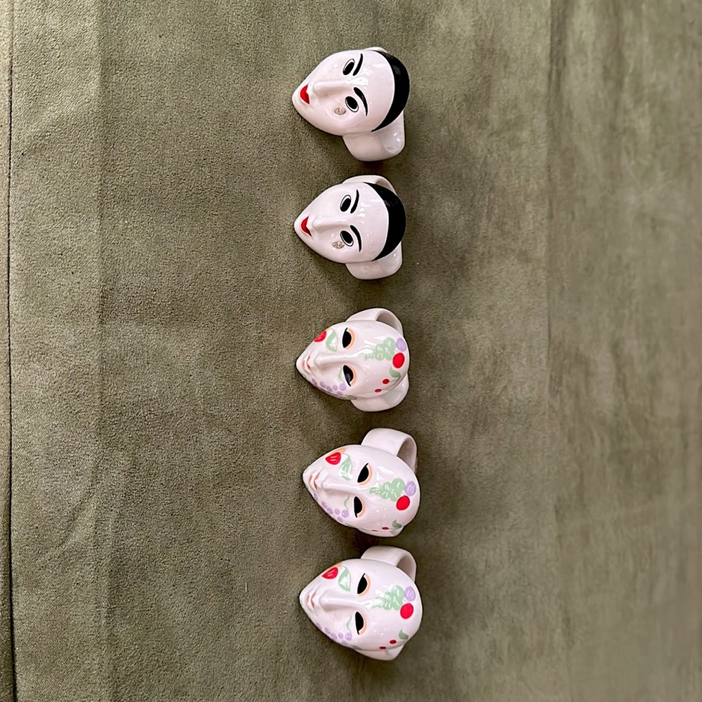 Audrey Bone China Mask Napkin Rings